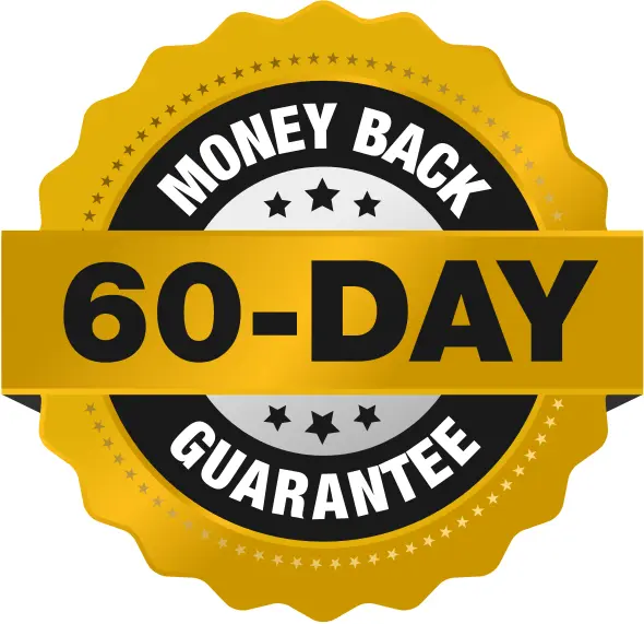 60-day 100% money-back satisfaction guarantee seal
