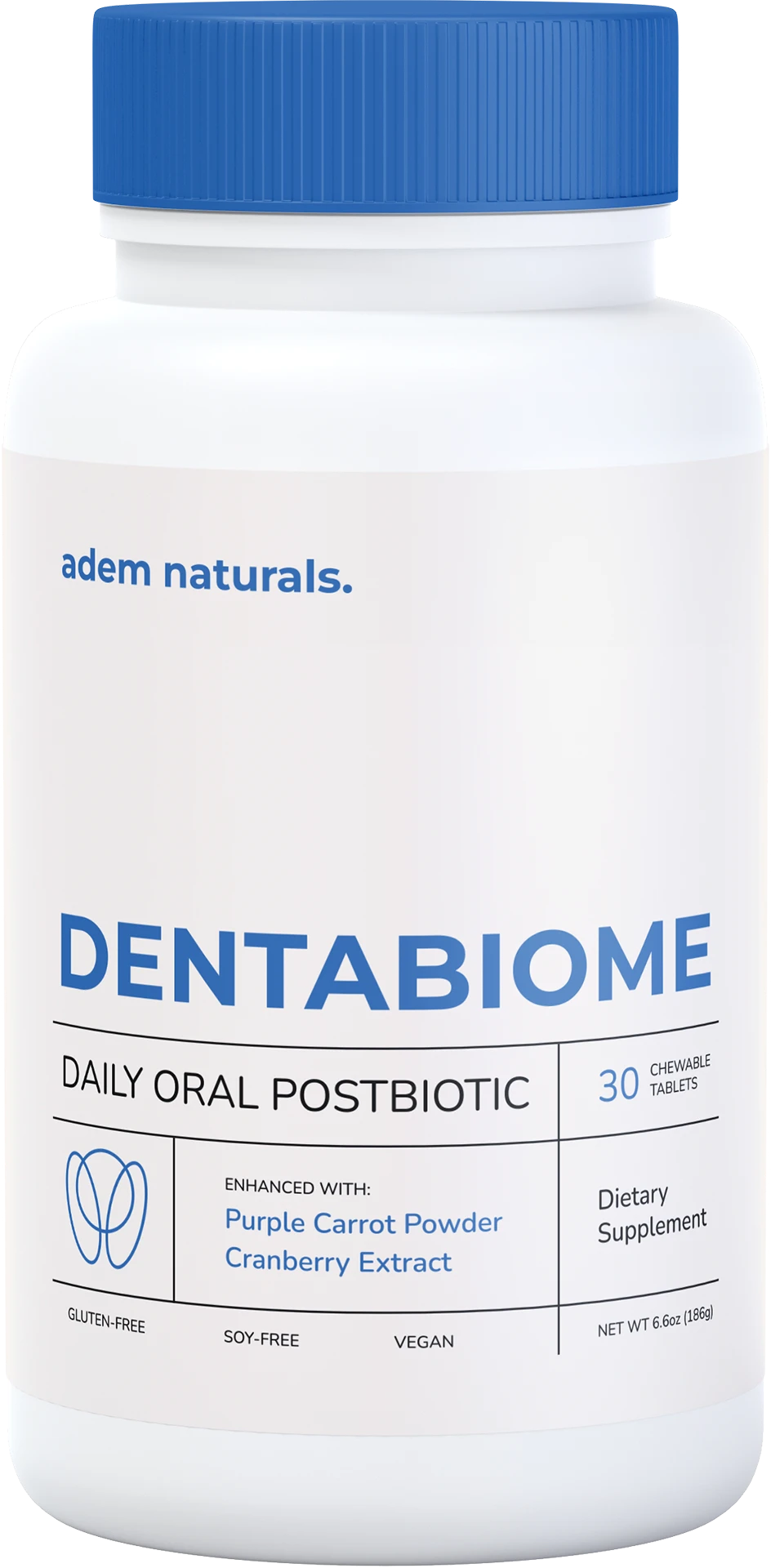 DentaBiome oral postbiotic supplement bottle